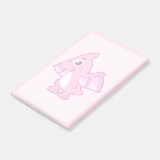 Schattigee afbeelding van een pterodactyl. post-it® notes (Schuin)