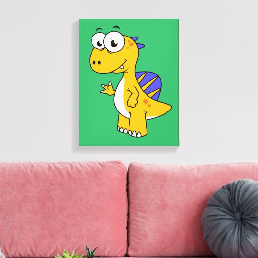 Schattigee afbeelding van een spinosaurus. 2 canvas afdruk (Insitu (Woonkamer))