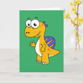 Schattigee afbeelding van een spinosaurus. 2 kaart (Gele Bloem)