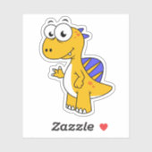 Schattigee afbeelding van een spinosaurus. 2 sticker (Vel)