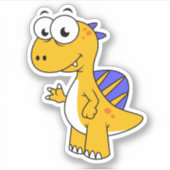 Schattigee afbeelding van een spinosaurus. 2 sticker (Voorkant)