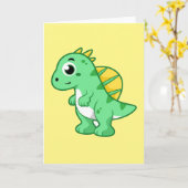 Schattigee afbeelding van een spinosaurus. kaart (Gele Bloem)