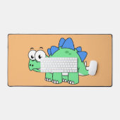 Schattigee afbeelding van een stegosaurus. 2 bureaumat (Keyboard & Muis)
