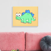 Schattigee afbeelding van een stegosaurus. 2 canvas afdruk (Insitu (Woonkamer))