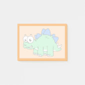 Schattigee afbeelding van een stegosaurus. 2 post-it® notes (Voorkant)