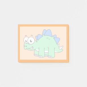 Schattigee afbeelding van een stegosaurus. 2 post-it® notes
