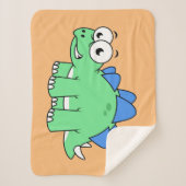 Schattigee afbeelding van een stegosaurus. 2 sherpa deken (Voorkant)