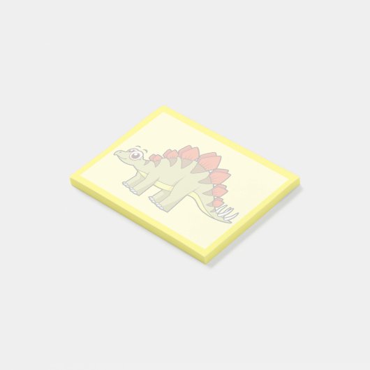 Schattigee afbeelding van een Stegosaurus dinosaur Post-it® Notes (Schuin)