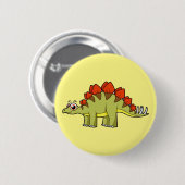 Schattigee afbeelding van een Stegosaurus dinosaur Ronde Button 5,7 Cm (Voorkant /achterkant)