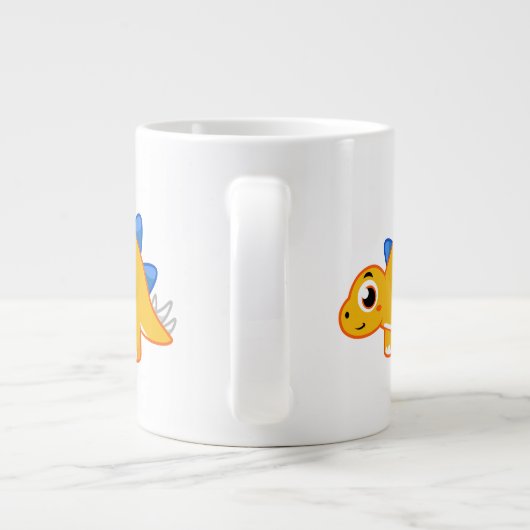 Schattigee afbeelding van een stegosaurus. extra grote beker (Achterkant)