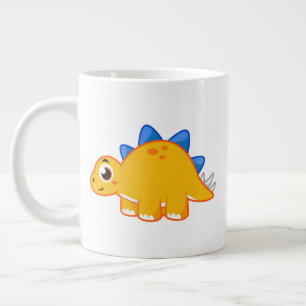 Schattigee afbeelding van een stegosaurus. extra grote beker