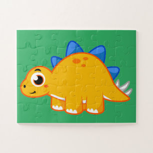 Schattigee afbeelding van een stegosaurus. legpuzzel