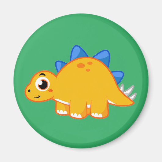 Schattigee afbeelding van een stegosaurus. magneet (Voorkant)