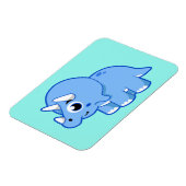 Schattigee afbeelding van een Triceratops dinosaur Magneet (Linkerzijde)