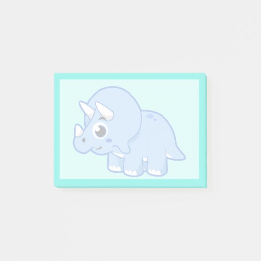 Schattigee afbeelding van een Triceratops dinosaur Post-it® Notes (Voorkant)