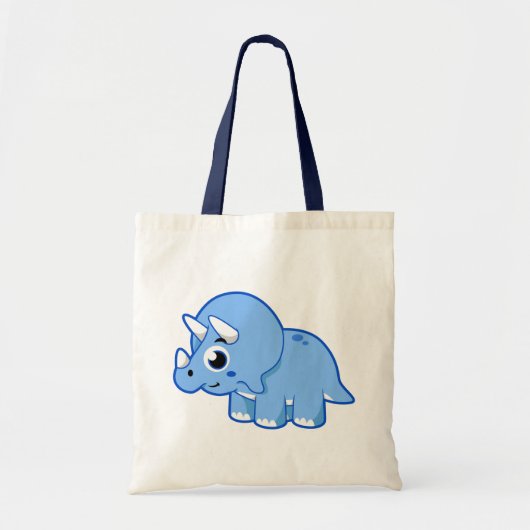 Schattigee afbeelding van een Triceratops dinosaur Tote Bag (Voorkant)