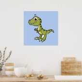 Schattigee afbeelding van een Tyrannosaurus rex. Poster (Keuken)