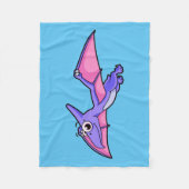 Schattigee afbeelding van een vliegende pterodacty fleece deken (Voorkant)