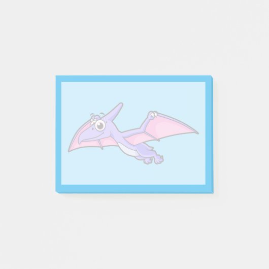 Schattigee afbeelding van een vliegende pterodacty post-it® notes (Voorkant)