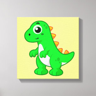 Schattigee afbeelding van Tyrannosaurus rex. Canvas Afdruk