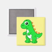 Schattigee afbeelding van Tyrannosaurus rex. Magneet (Voorkant / Achterkant)