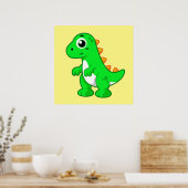 Schattigee afbeelding van Tyrannosaurus rex. Poster (Keuken)