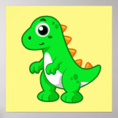 Schattigee afbeelding van Tyrannosaurus rex. Poster (Voorkant)