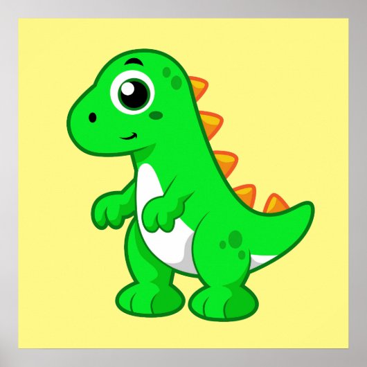 Schattigee afbeelding van Tyrannosaurus rex. Poster (Voorkant)
