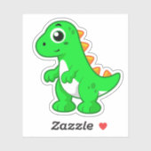 Schattigee afbeelding van Tyrannosaurus rex. Sticker (Vel)