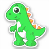 Schattigee afbeelding van Tyrannosaurus rex. Sticker (Voorkant)