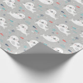 Schattigee afdichtingen op lichtgrijs cadeaupapier (Hoek)