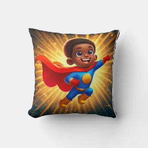 Schattigee Afro Superheld Gooi Kussen