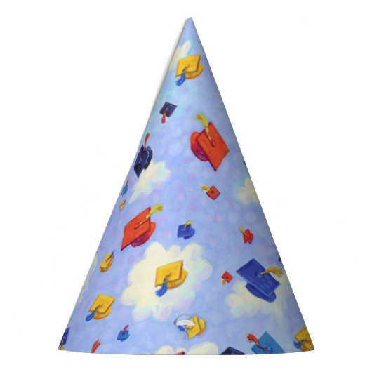 Schattigee afstudeerdop toss blauw feesthoedjes (Links)