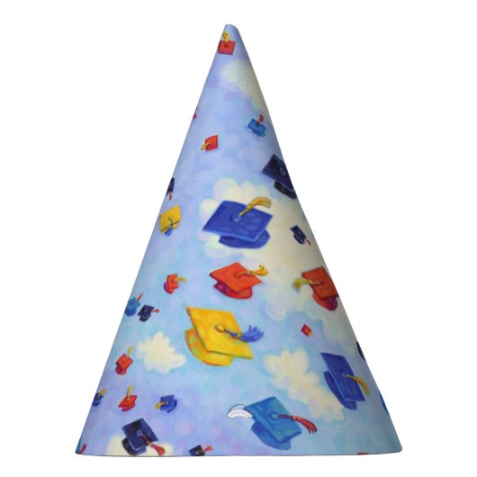 Schattigee afstudeerdop toss blauw feesthoedjes (Rechts)