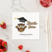 Schattigee Afstuderen Uil Afstudeerfeest Bedankt Servet (Insitu)