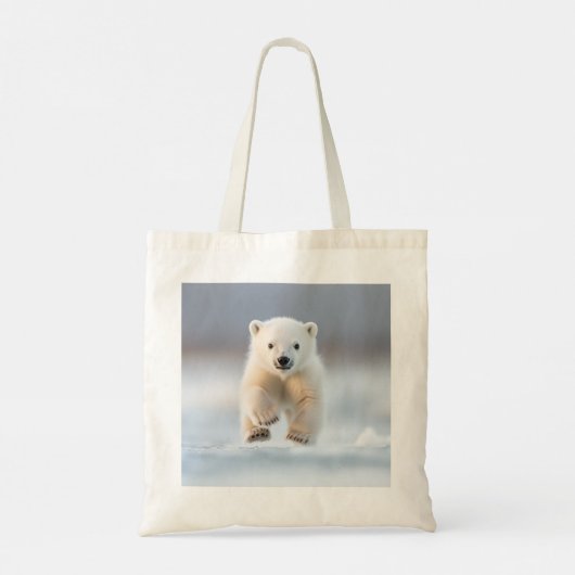 Schattigee Alaska Polar Beer Cub Tote Bag (Achterkant)