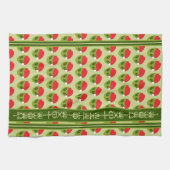 Schattigee Alien in Santa Hat Motif Jouw tekst in  Theedoek (Horizontaal)