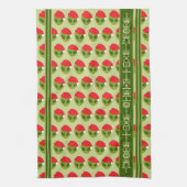 Schattigee Alien in Santa Hat Motif Jouw tekst in  Theedoek (Verticaal)