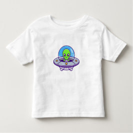 Schattigee alien vliegen in UFO Kinder Shirts