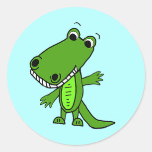 Schattigee Alligator Cartoon Stickers