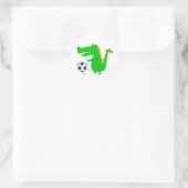 Schattigee Alligator Spelen Voetbal Sticker Cartoo (Tas)