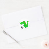Schattigee Alligator Spelen Voetbal Sticker Cartoo (Envelop)