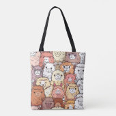 Schattigee Alpaca & Llama Canvas tas – Schattig Ka (Achterkant)