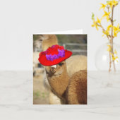 Schattigee Alpaca Note-kaarten Kaart (Gele Bloem)