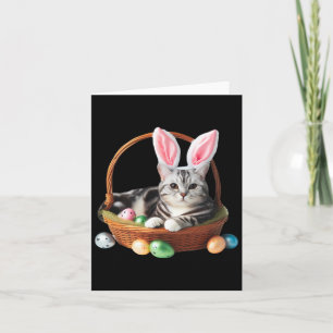 Schattigee Amerikaanse Korthaar Kat Easter Egg Hun Kaart