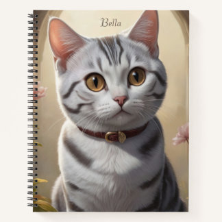 Schattigee Amerikaanse Korthaar Kat met Big Eyes Notitieboek