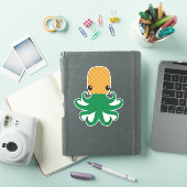 Schattigee ananas (ananasoctopus) sticker (iPad Cover)