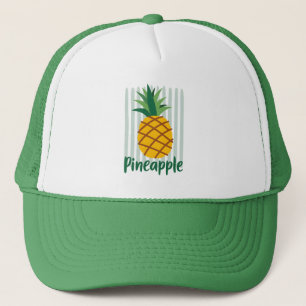 Schattigee ananas illustratie met handgeschreven t trucker pet