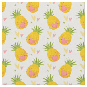 Schattigee Ananas met Harten Valentijns Meisjes Stof
