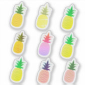 Schattigee ananasvruchten sticker (Voorkant)